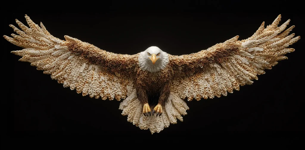 Pasta Wall Art Spread Bald Eagle